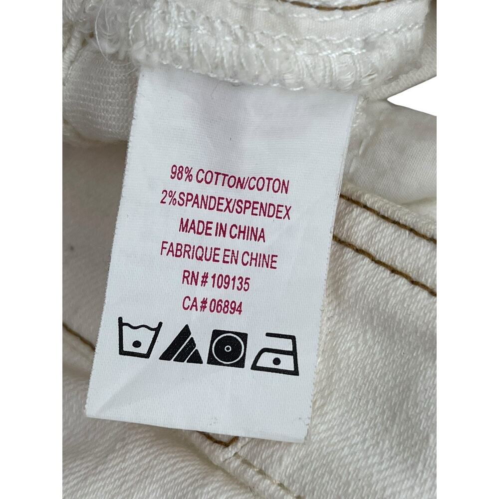 Vintage Y2K Apple Bottom Jeans Mini Skirt Embroidered White Denim Size 7 / 8 - Picture 11 of 12